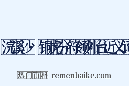 浣溪沙·铜虎分符领外台近义词是什么意思的图片